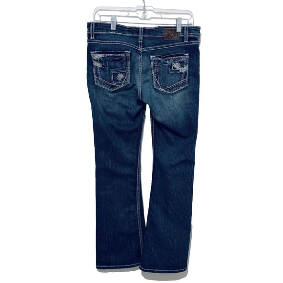BKE Sabrina Low Rise Bootcut Slim Fit Blue Jeans Women's 30 Faded Distressed - Picture 4 of 12